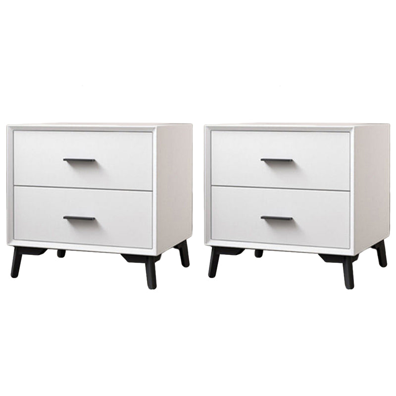 Contemporary Accent Table Nightstand 2 Drawers Night Table for Home