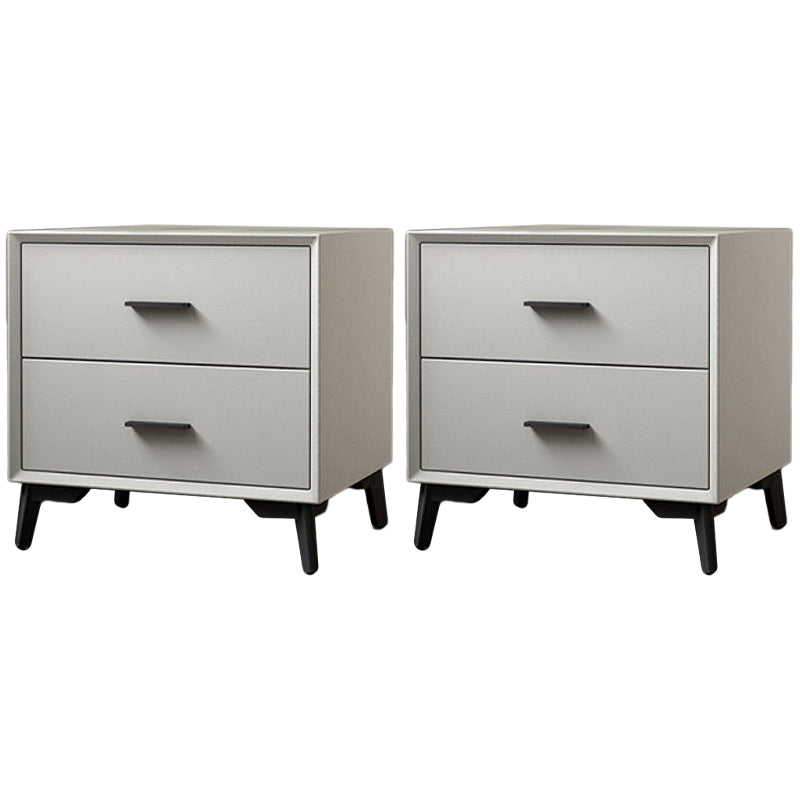 Contemporary Accent Table Nightstand 2 Drawers Night Table for Home