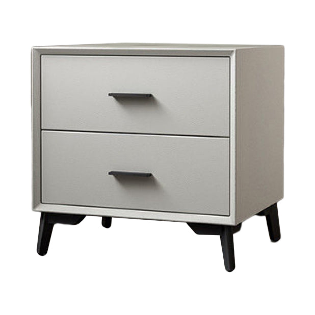 Contemporary Accent Table Nightstand 2 Drawers Night Table for Home