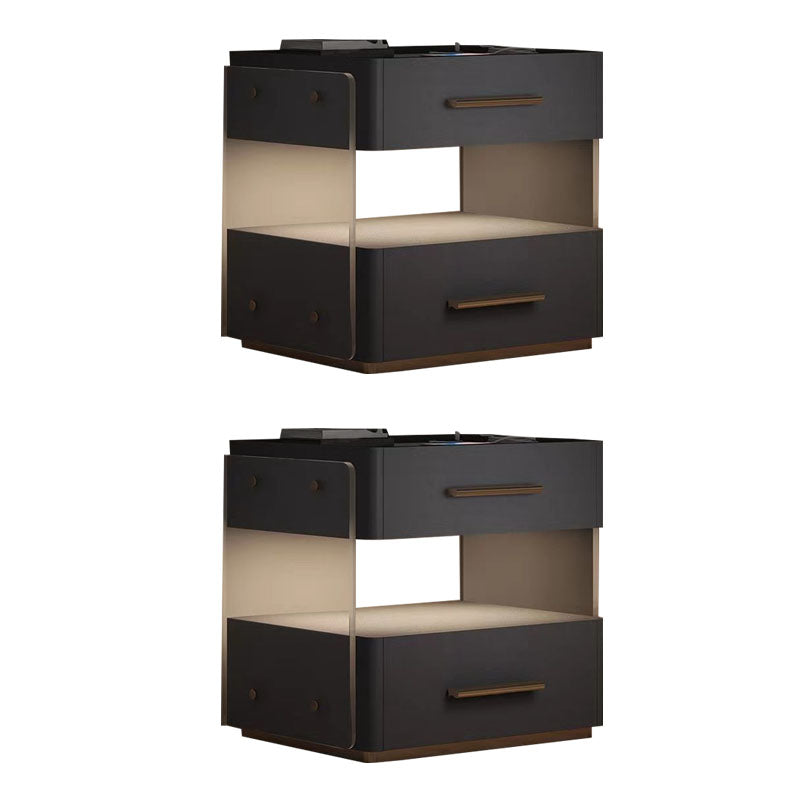 Glam Accent Table Nightstand Open Storage Night Stand for Bedroom and Home