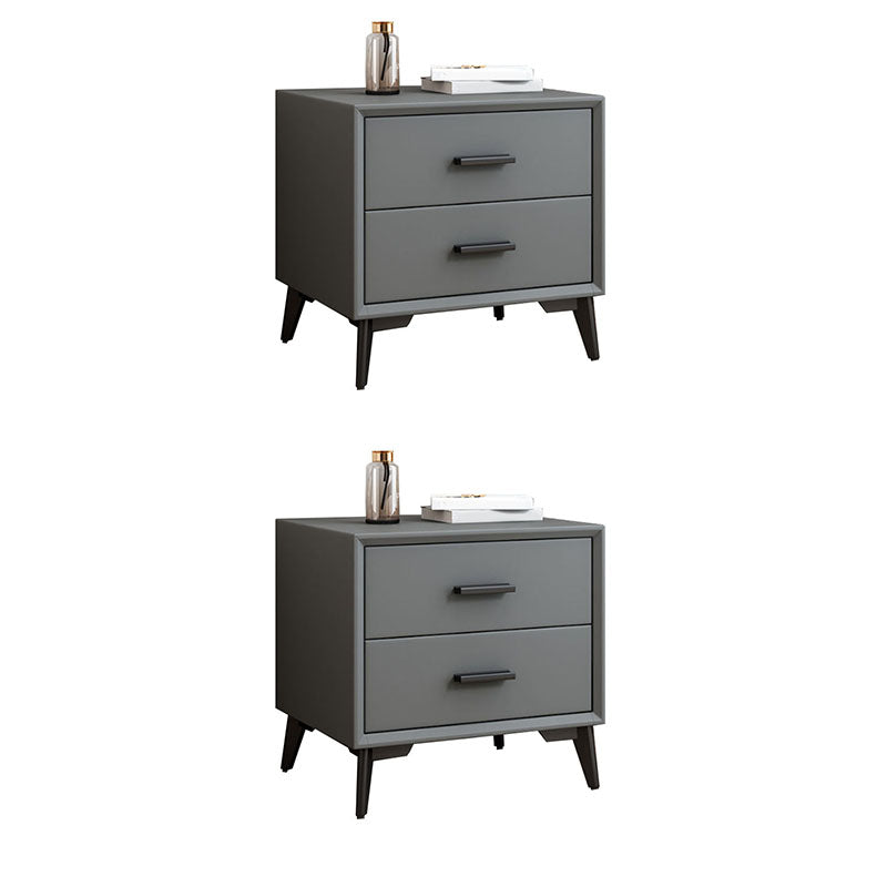 Modernism Storage Night Table 2 Drawers Bed Nightstand for Bedroom