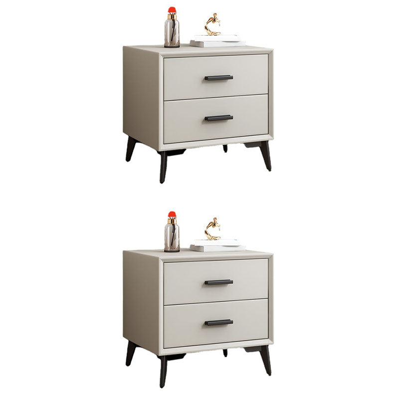 Modernism Storage Night Table 2 Drawers Bed Nightstand for Bedroom