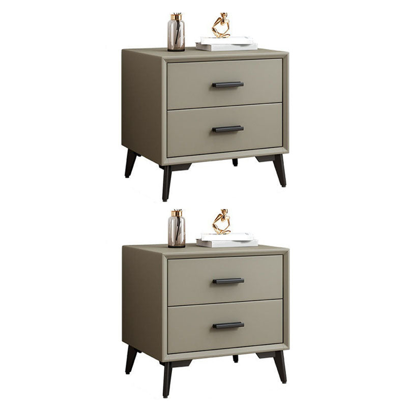 Modernism Storage Night Table 2 Drawers Bed Nightstand for Bedroom