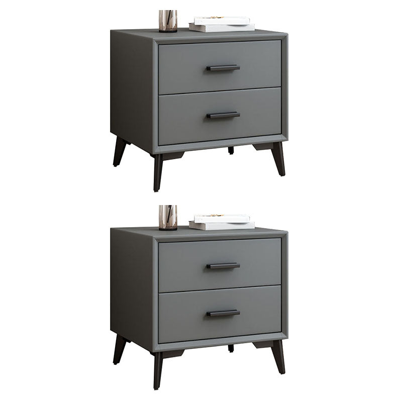 Modernism Storage Night Table 2 Drawers Bed Nightstand for Bedroom