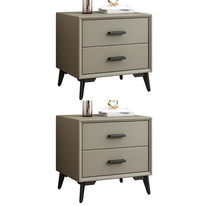 Modernism Storage Night Table 2 Drawers Bed Nightstand for Bedroom