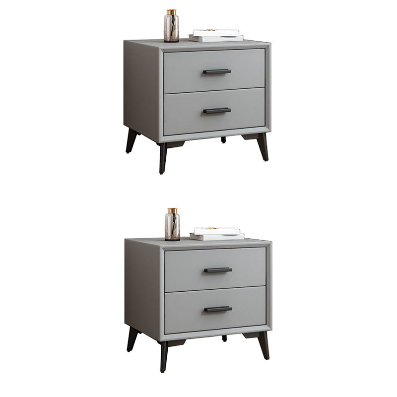 Modernism Storage Night Table 2 Drawers Bed Nightstand for Bedroom