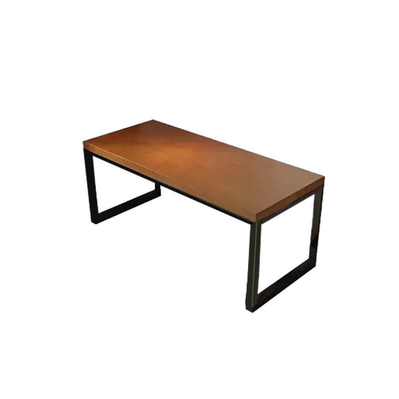 Solid Wood Rectangular Gaming Desk Modern Sled Base 29.53" Tall Computer Desk