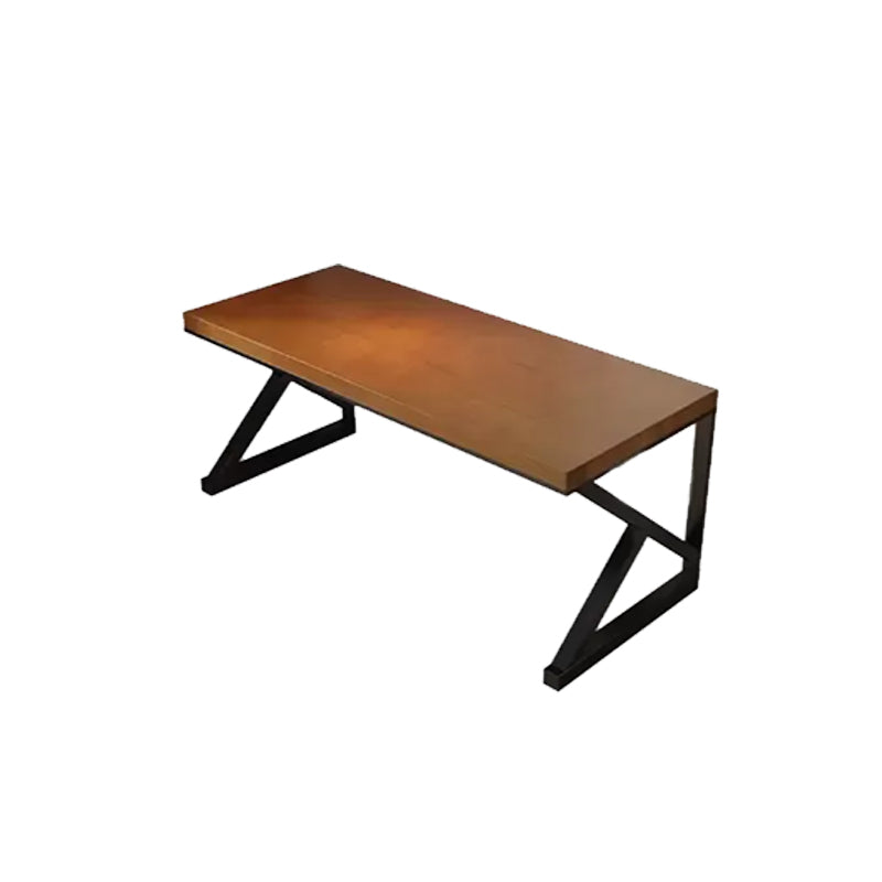 Solid Wood Rectangular Gaming Desk Modern Sled Base 29.53" Tall Computer Desk