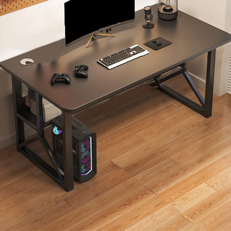 Wooden Rectangle Gaming Desk Modern 29.53-inch Tall Computer Desk with Sled Base