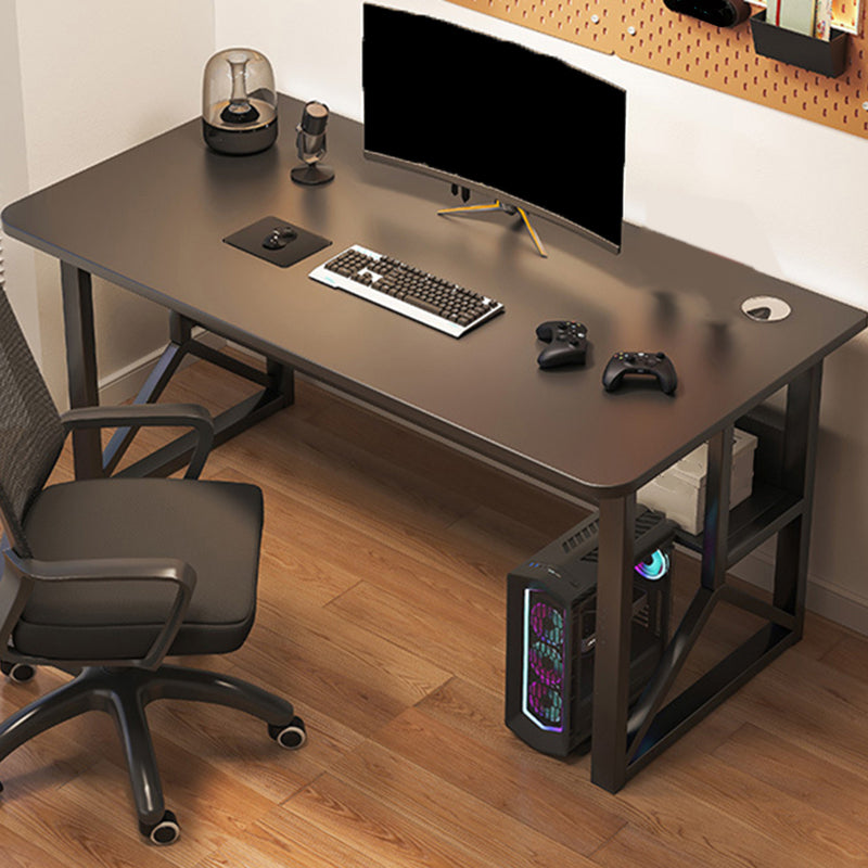 Wooden Rectangle Gaming Desk Modern 29.53-inch Tall Computer Desk with Sled Base