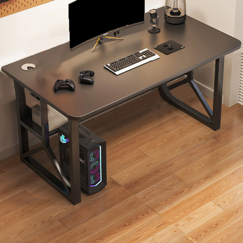 Wooden Rectangle Gaming Desk Modern 29.53-inch Tall Computer Desk with Sled Base