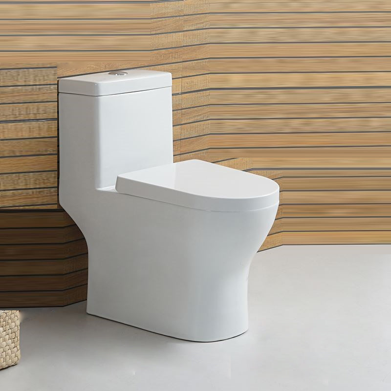 Contemporary Floor Mount Flush Toilet White Urine Toilet for Bathroom