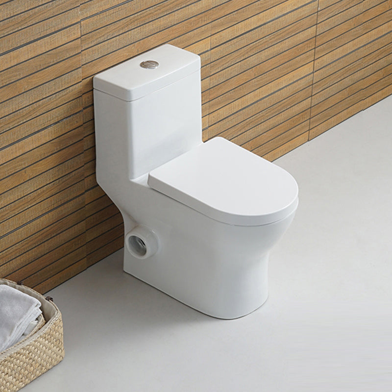 Contemporary Floor Mount Flush Toilet White Urine Toilet for Bathroom