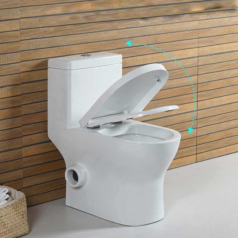 Contemporary Floor Mount Flush Toilet White Urine Toilet for Bathroom