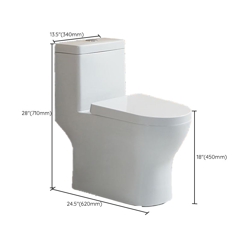 Contemporary Floor Mount Flush Toilet White Urine Toilet for Bathroom