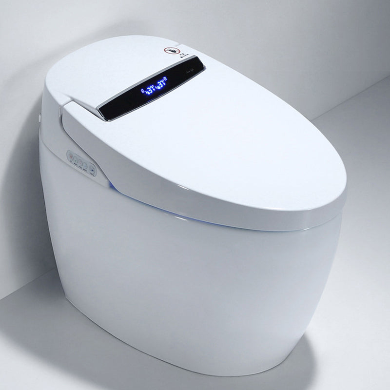 Contemporary White Ceramic Flush Toilet Slow Close Seat Included Urine Toilet for Washroom