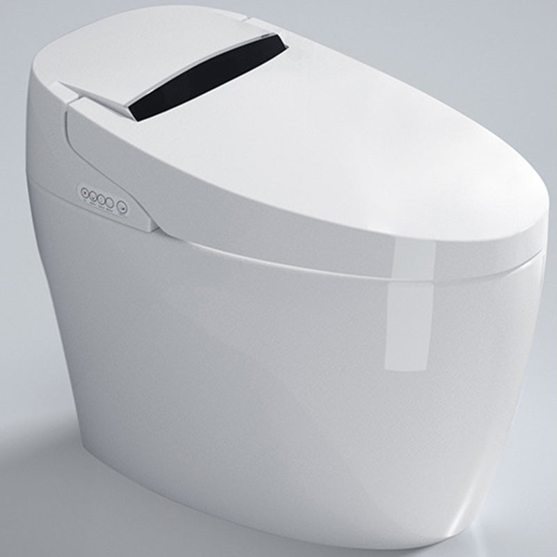 Contemporary White Ceramic Flush Toilet Slow Close Seat Included Urine Toilet for Washroom