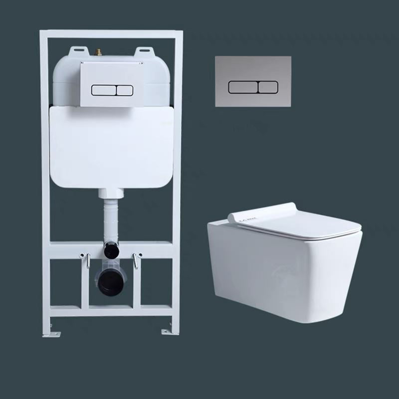 Modern Ceramic Flush Toilet White In-Wall Urine Toilet for Washroom