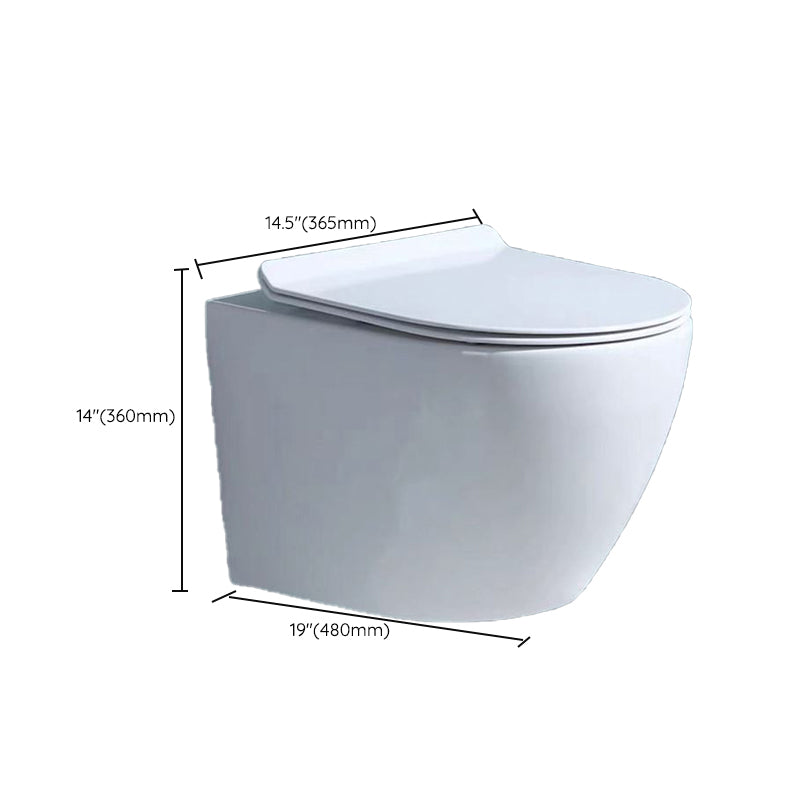 Modern Ceramic Flush Toilet White In-Wall Urine Toilet for Washroom