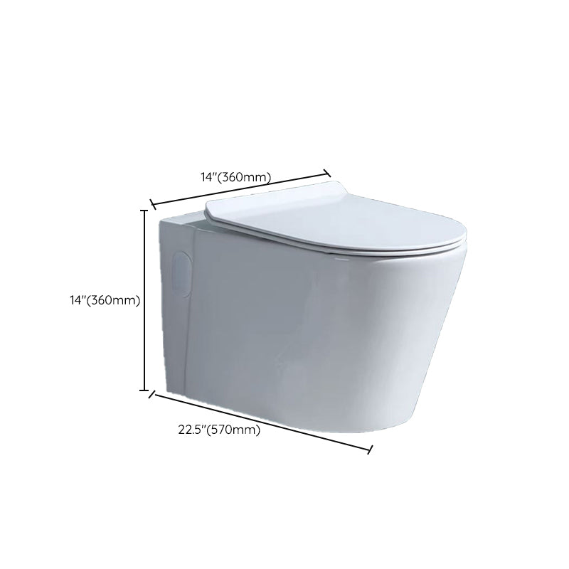 Modern Ceramic Flush Toilet White In-Wall Urine Toilet for Washroom