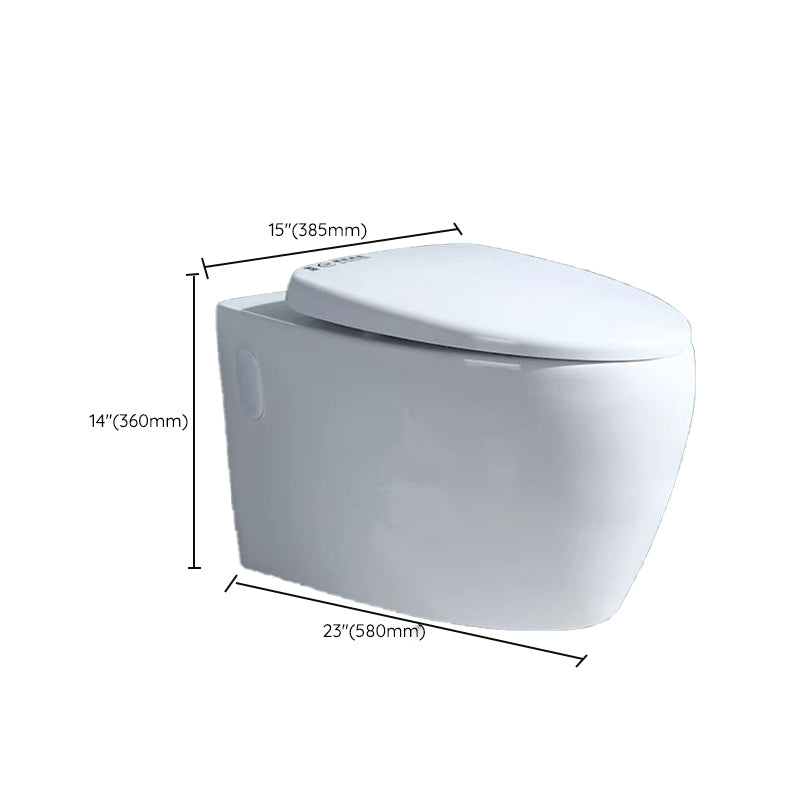 Modern Ceramic Flush Toilet White In-Wall Urine Toilet for Washroom