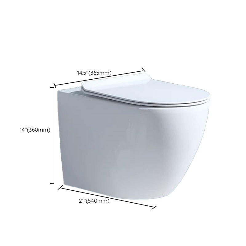 Modern Ceramic Flush Toilet White In-Wall Urine Toilet for Washroom