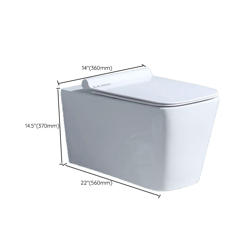 Modern Ceramic Flush Toilet White In-Wall Urine Toilet for Washroom