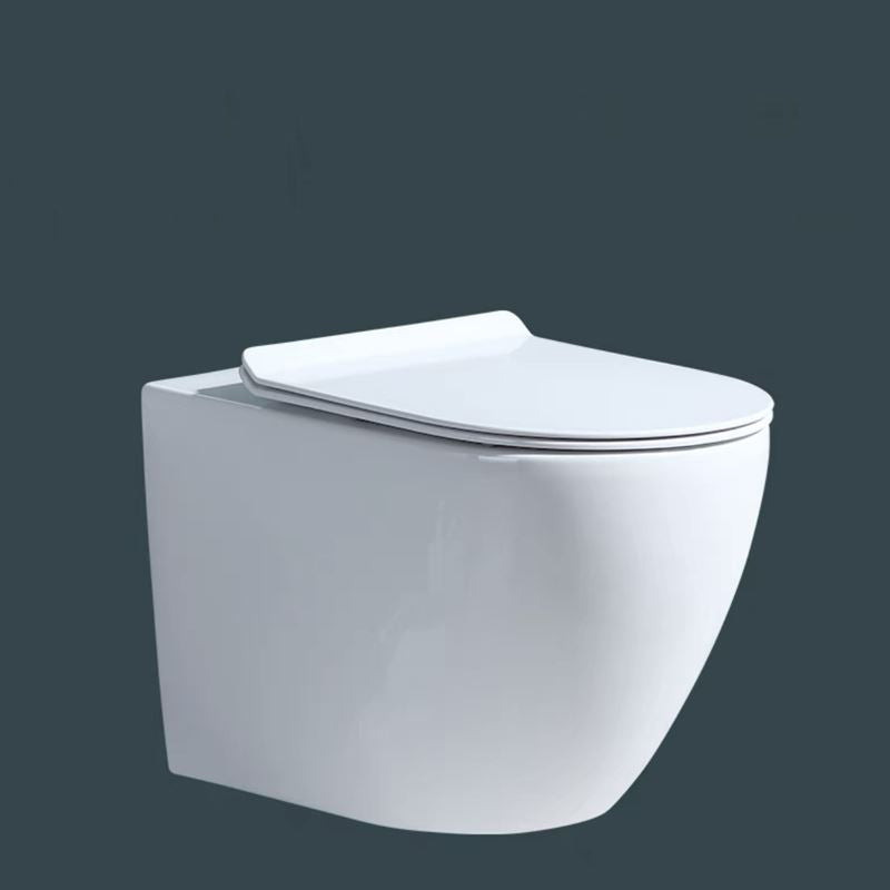 Modern White Ceramic Flush Toilet Wall Mount Urine Toilet for Washroom