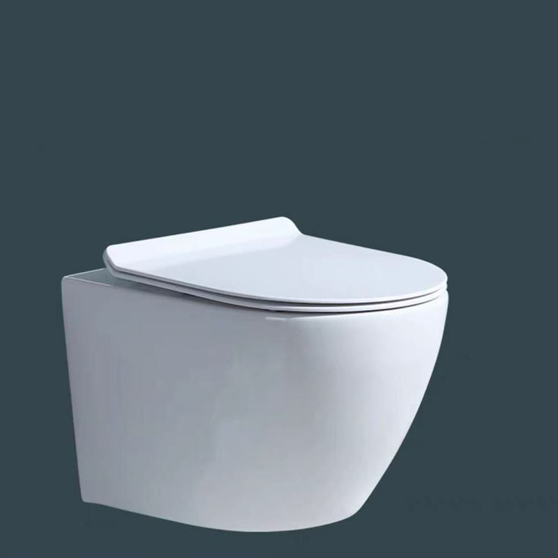 Modern White Ceramic Flush Toilet Wall Mount Urine Toilet for Washroom