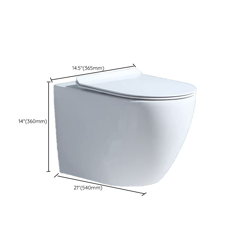 Modern White Ceramic Flush Toilet Wall Mount Urine Toilet for Washroom