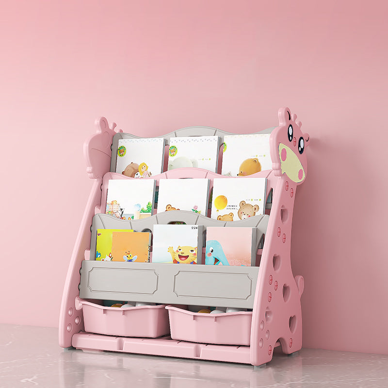 Modern Closed Back Kids Bookcase Plastic Standard Animals Bookcase