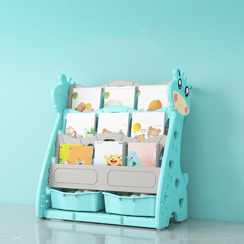 Modern Closed Back Kids Bookcase Plastic Standard Animals Bookcase