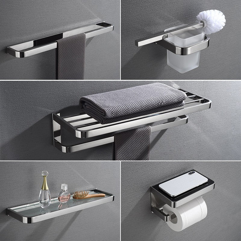 5-Piece Modernbathroom Accessory as Individual or as a Set Polished Chrome Bathroom Set