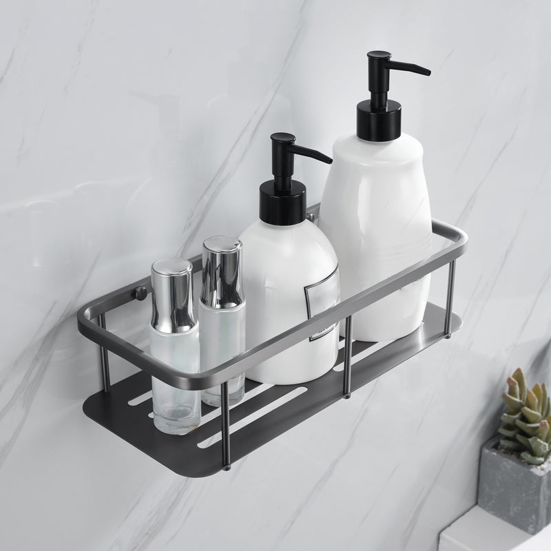 Gray 5-Piece Modern Bathroom Accessory Set in Stainless Steel