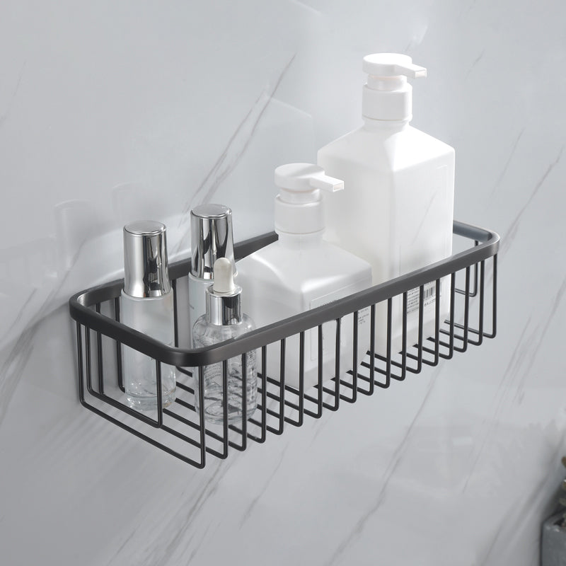 Gray 5-Piece Modern Bathroom Accessory Set in Stainless Steel