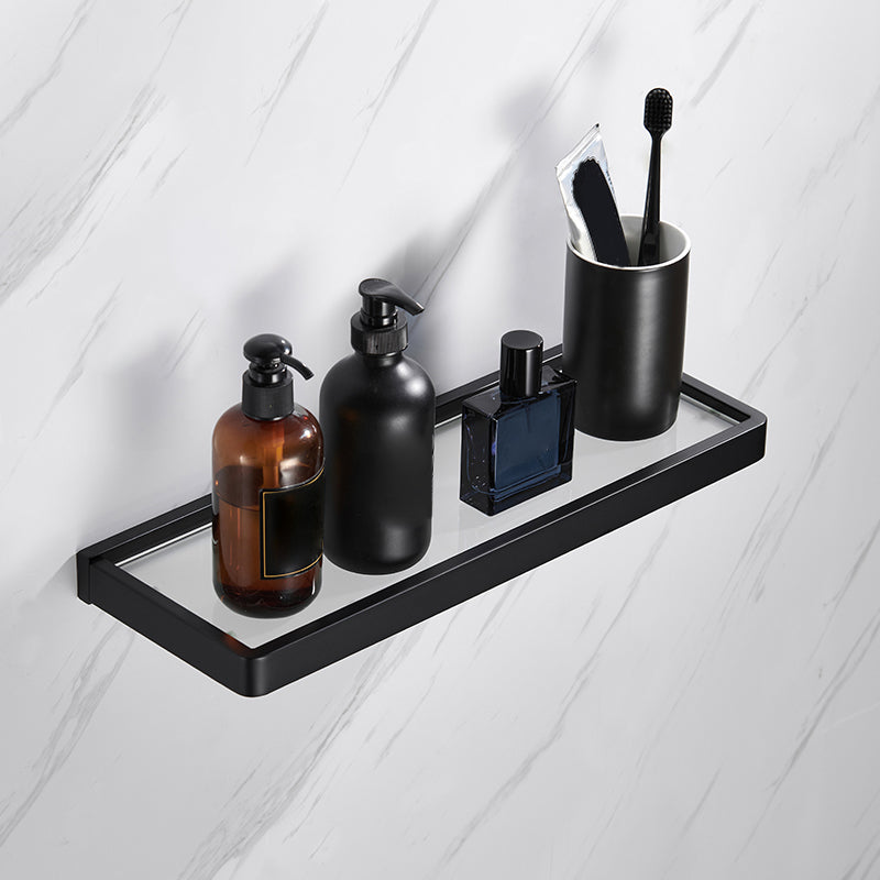 Matte Black 5-Piece Modern Bathroom Accessory as Individual or as a Set with Towel Bar