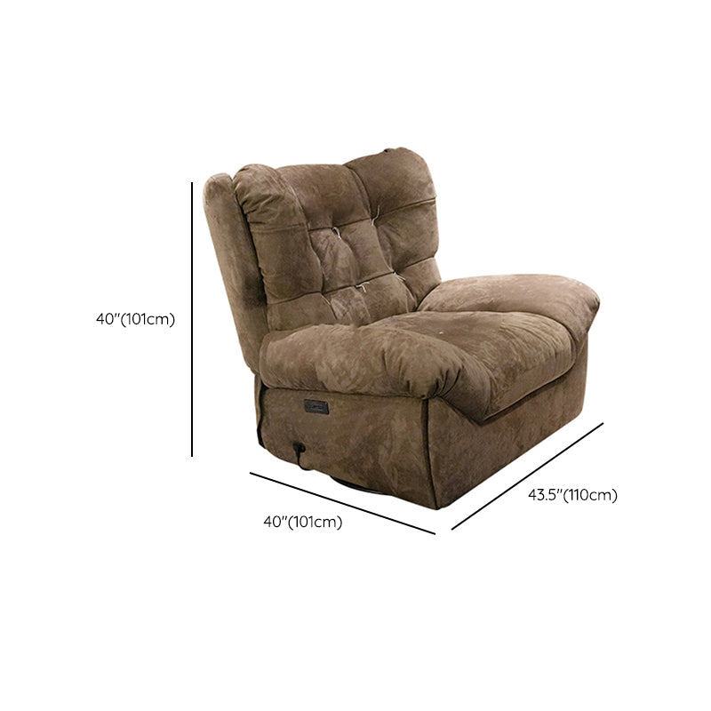 Contemporary Flared Arm Standard Recliner Swivel Recliner Chair