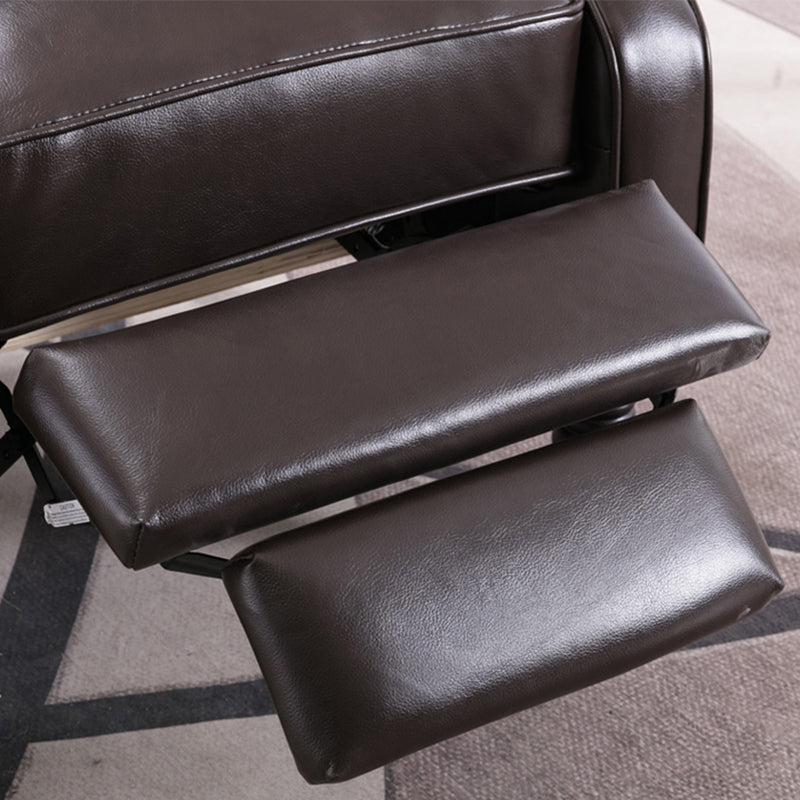 Classic Leather Recliner Chair Solid Color Standard Recliner