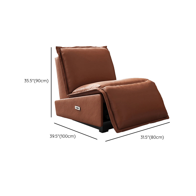 Contemporary Armless Standard Recliner Gliding Recliner Chair