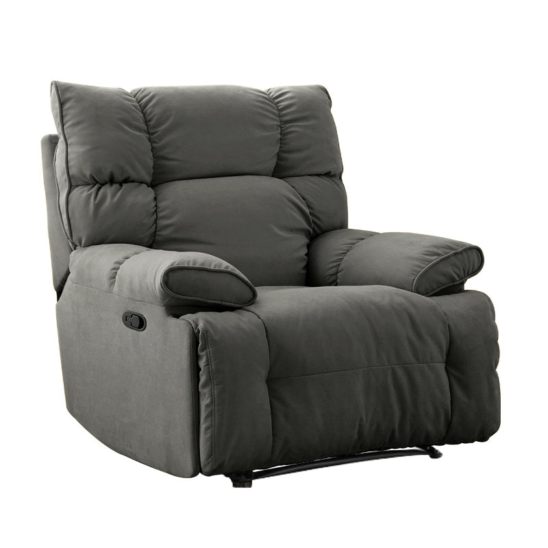 Contemporary Standard Recliner Microsuede Single Recliner Chair