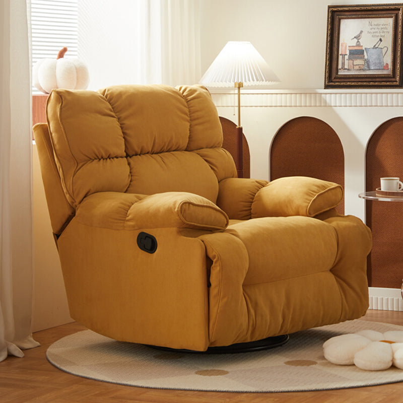 Modern Manual-Handle Recliner Swivel Rocker Standard Recliner with Footrest