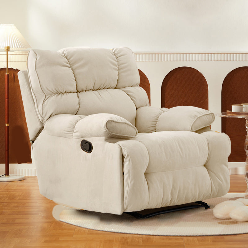 Modern Manual-Handle Recliner Swivel Rocker Standard Recliner with Footrest