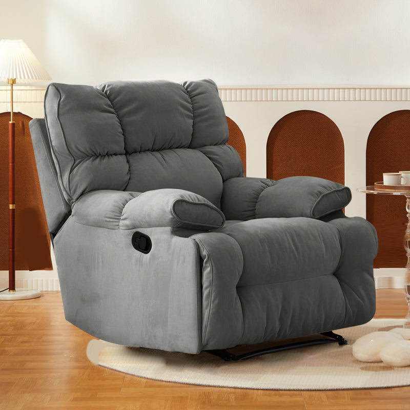 Modern Manual-Handle Recliner Swivel Rocker Standard Recliner with Footrest