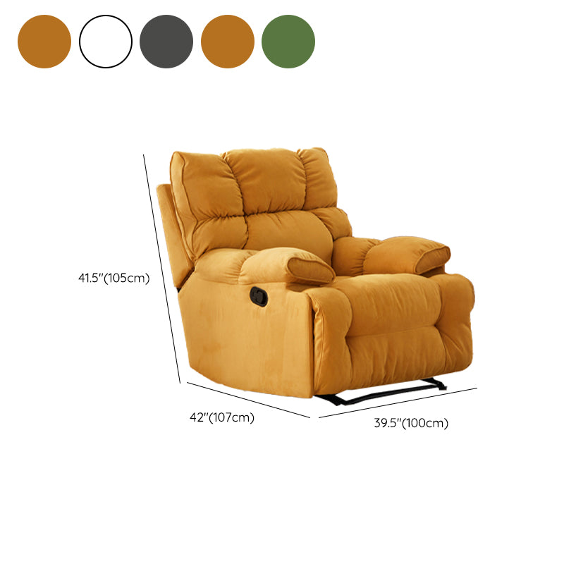 Modern Manual-Handle Recliner Swivel Rocker Standard Recliner with Footrest