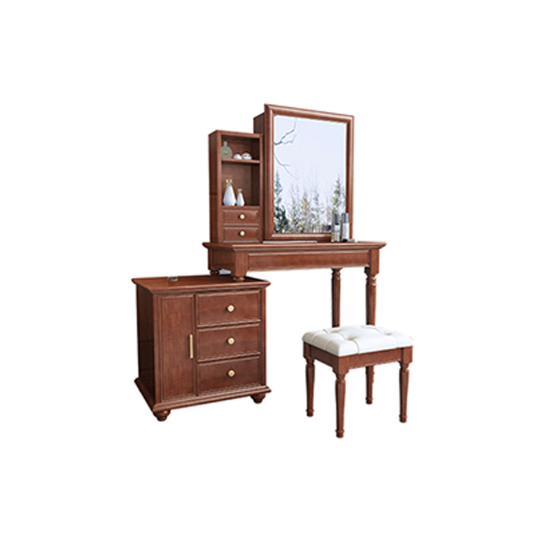 Bedroom Makeup Vanity Set With Mirror Straight Feet Vanity Dressing Table