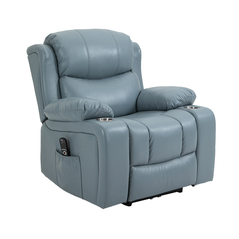 Nordic Style Faux Leather Recliner Chair Solid Color Standard Recliner