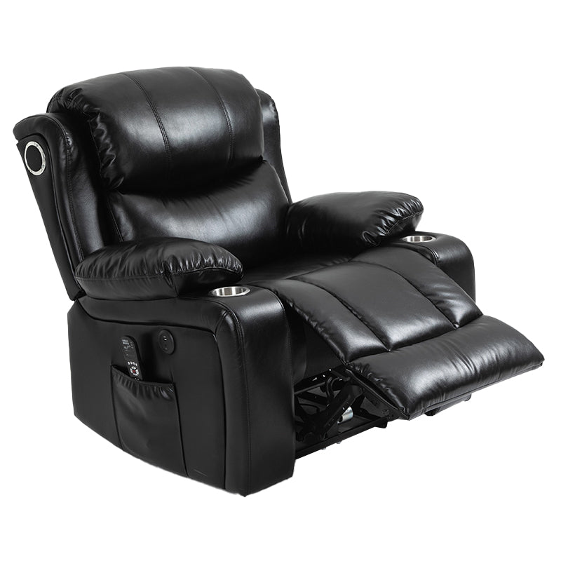 Nordic Style Faux Leather Recliner Chair Solid Color Standard Recliner