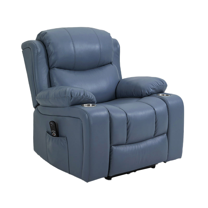 Nordic Style Faux Leather Recliner Chair Solid Color Standard Recliner