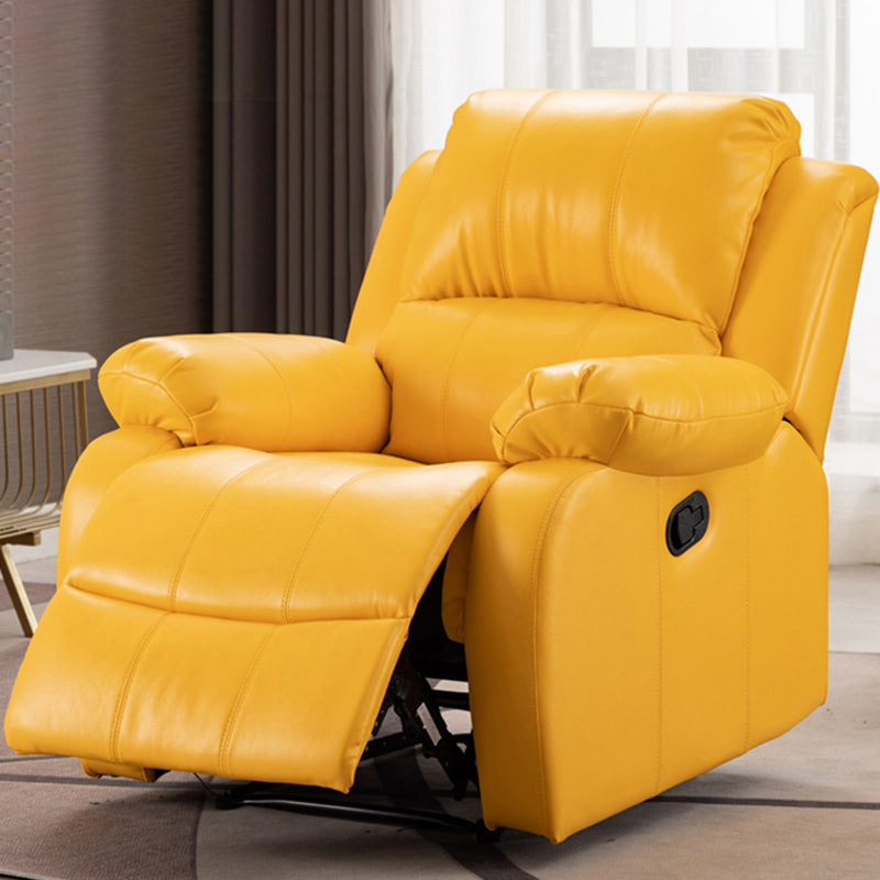 Contemporary Recliner Chair with Lumbar Metal Frame Standard Recliner