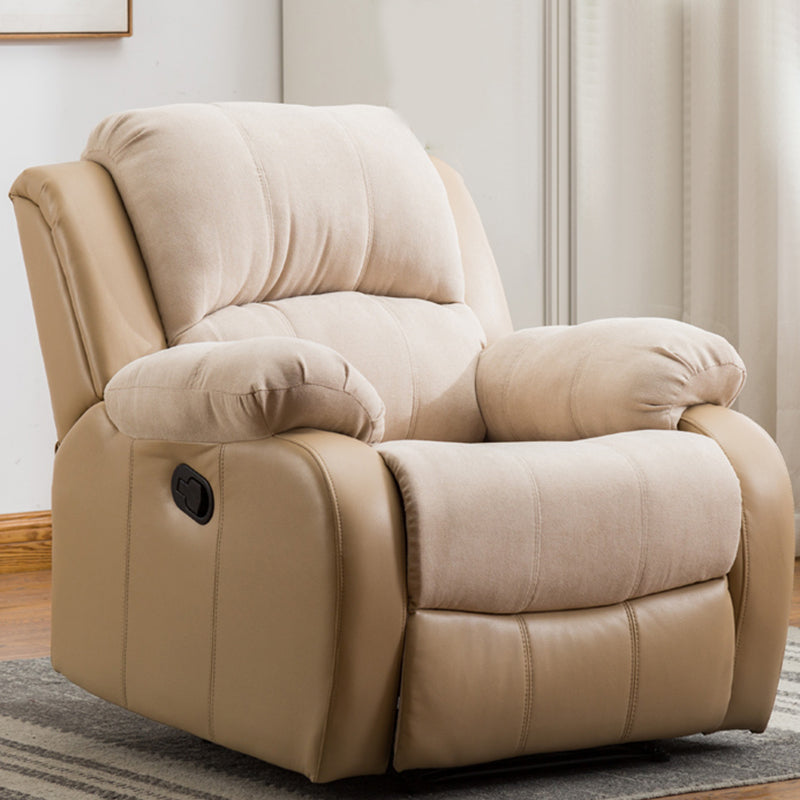 Contemporary Recliner Chair with Lumbar Metal Frame Standard Recliner